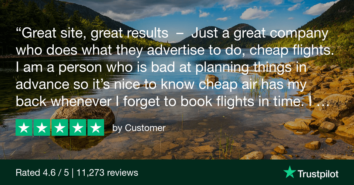 Great site, great results. Just a great company who does what they advertise to do, cheap flights. I am a person who is bad at planning things in advance so it's nice to know cheap air has my back whenever I forget to book flights in time. I...