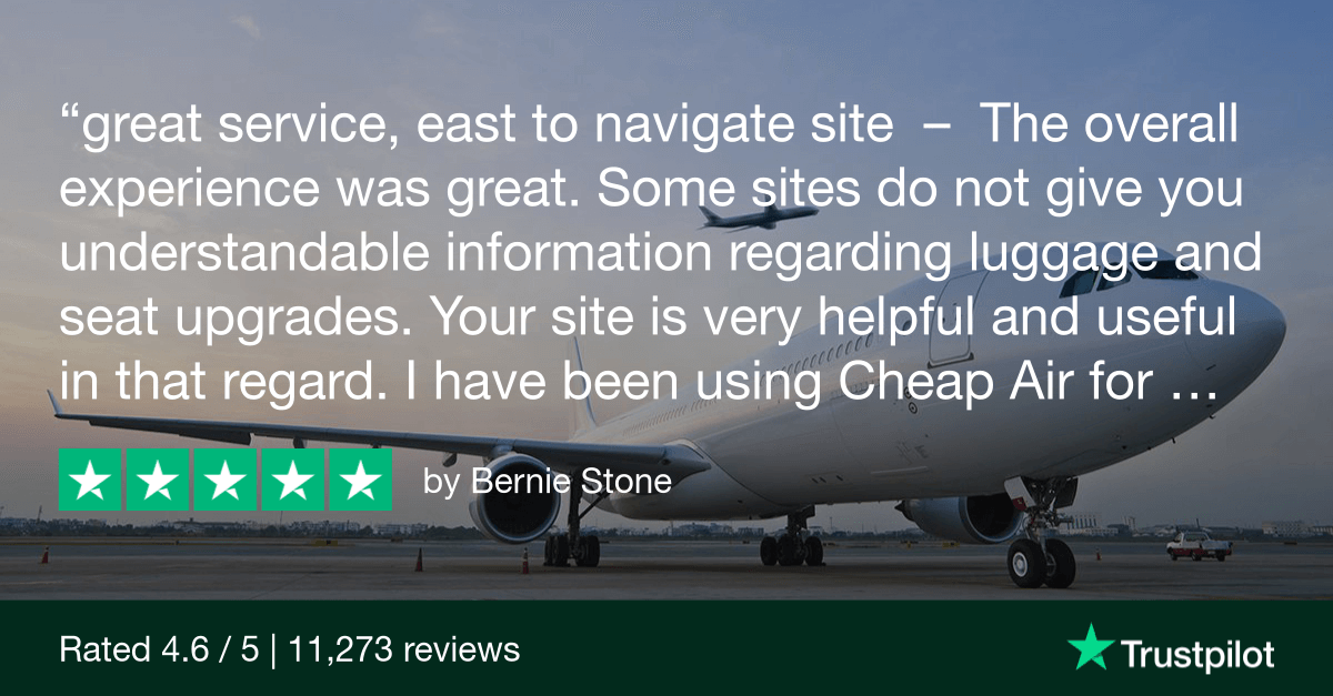 great service, east to navigate site The overall experience was great. Some sites do not give you understandable information regarding luggage and seat upgrades. Your site is very helpful and useful in that regard. I have been using Cheap Air for...