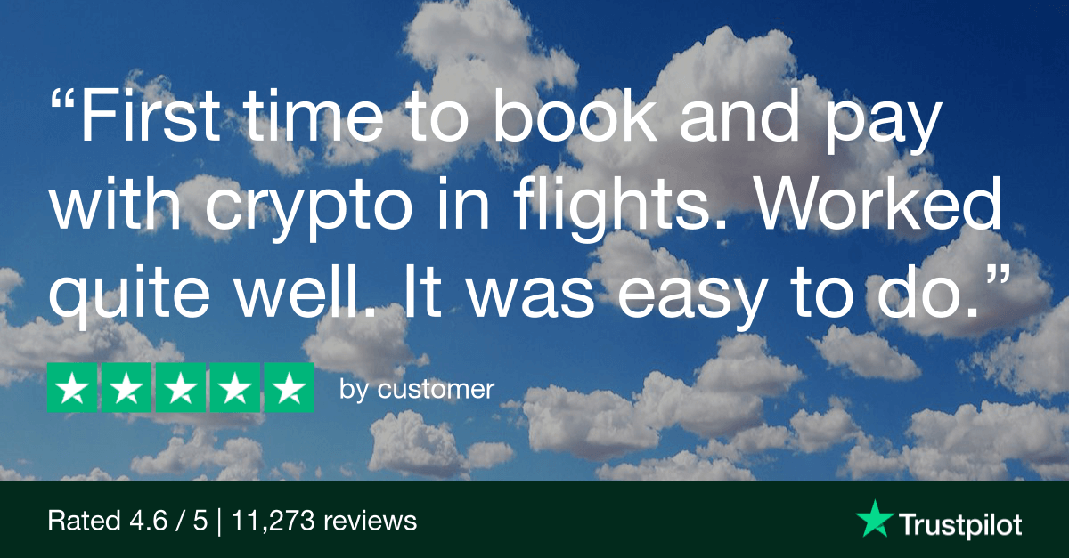 First time to book and pay with crypto in flights. Worked quite well. It was easy to do.